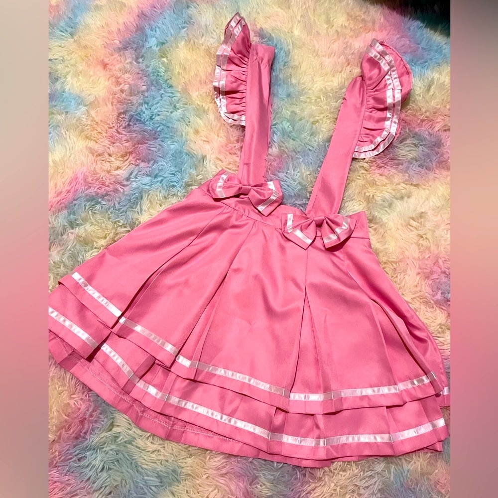 Pink abdl ddlg dungaroo dress small